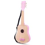 Houten gitaar naturel/roze