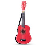 Houten gitaar naturel/rood