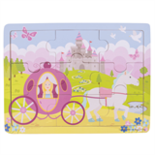 Houten puzzel prinses 9-delig