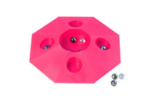 Knikkerpot rood met knikkers diameter 22 cm