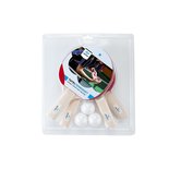 Tafeltennis set 4x1 ster bat met 3 kunststofballen 40 mm