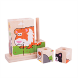 Houten blokken stapel puzzel