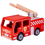 Houten brandweerwagen