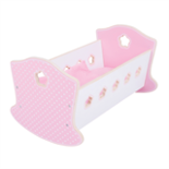 Houten poppen bed roze