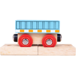 Houten blauwe wagon