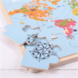 Houten puzzel met afbeelding van de wereld 35-delig