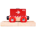 Houten container wagon rood
