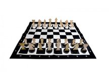 Houten schaakspel extra groot