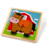 Houten paard puzzel 4-delig