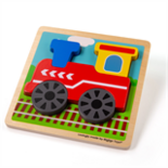 Houten trein puzzel 4-delig