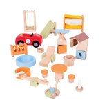 Poppenhuis Meubels Set Huis & Tuin Bigjigs