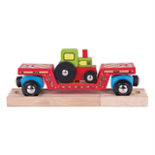 Houten trein wagon met tractor