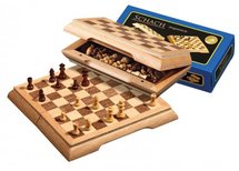Houten reisschaakset magnetisch