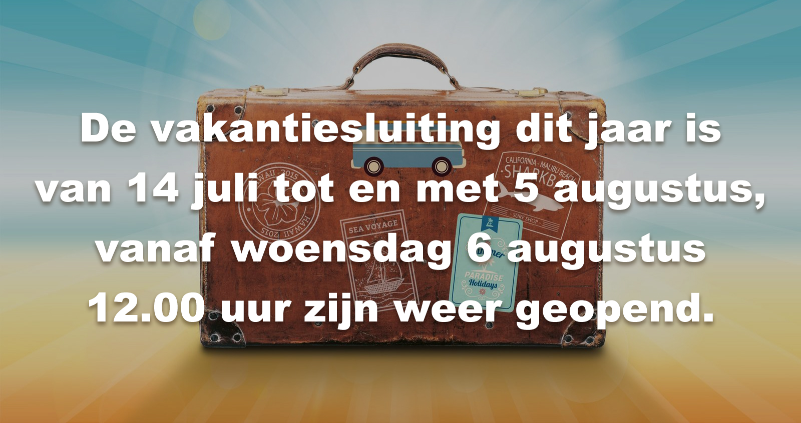 Vakantiesluiting